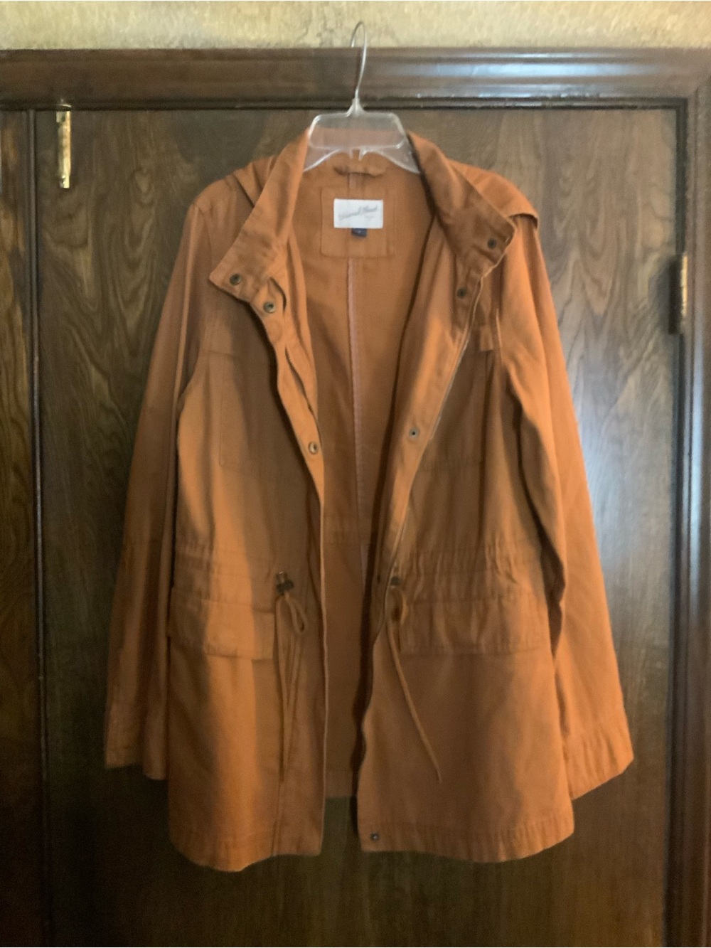 Universal Thread Rust Orange Hooded Utility Jacket - Picture 2 of 5